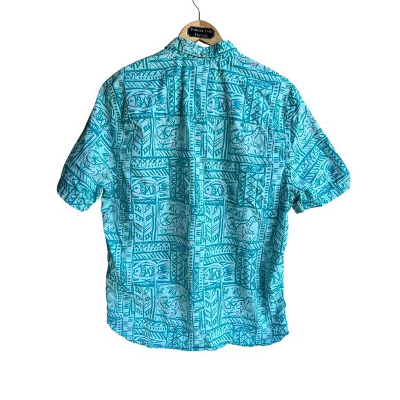 The Nutter Vintage Men's Blue Tribal Button Up Shirt Made in USA Size Large - Picture 2 of 6